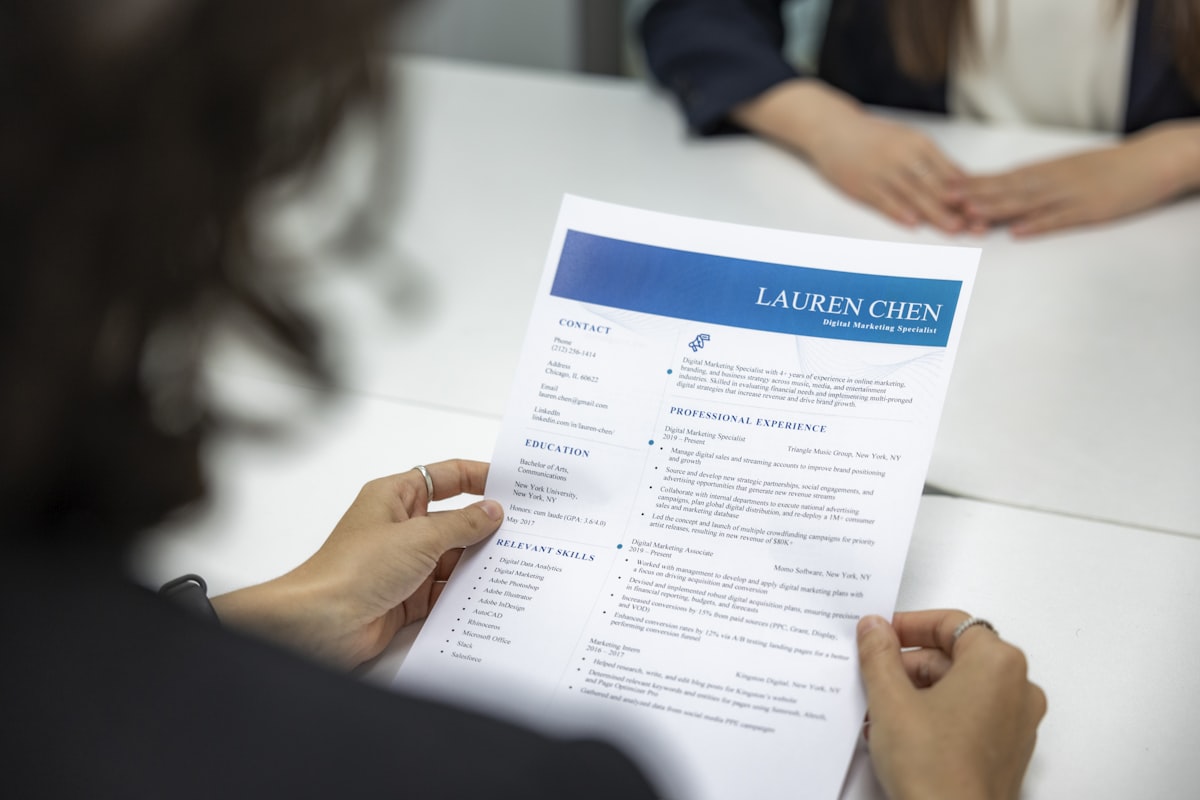 Resume with highlighted keywords for ATS optimization